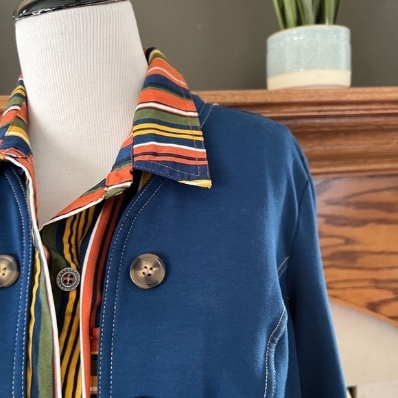 Ophelia Roe Two Piece Midi Striped‎ Dress Sz. S NWOT - Picture 2 of 16